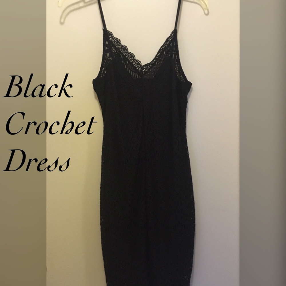 Black Crochet Dress
